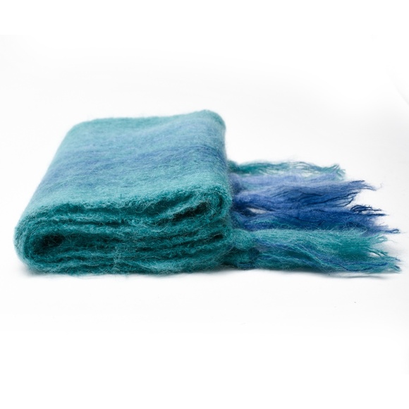 ST. ALBANS Australia Mohair Scarf Knotted Fringe - Picture 3 of 7